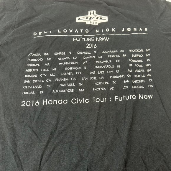 Demi Lovato Nick Jonas 2016 Future Concert T-Shirt Size Medium Black 100% Cotton - Picture 7 of 8